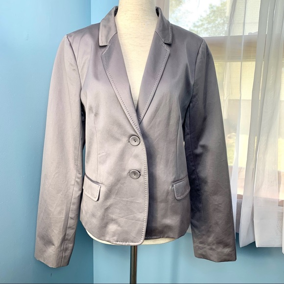 ⭐SALE $10 or Less!⭐ J. Crew Slate Soiree Sateen Blazer - Picture 2 of 8